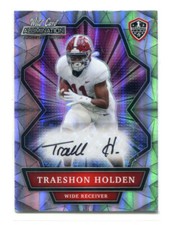 TRAESHON HOLDEN 2022 Wild Card Alumination BLACK AUTO #ANBC-A ROOKIE Alabama WR