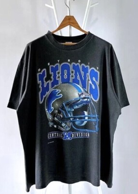 Detroit Lions Helmet basic black Unisex T shirt NFL Football team AN44500 