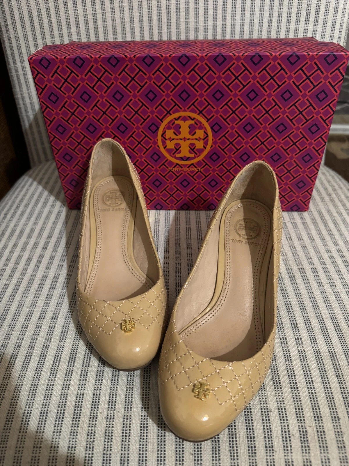 TORY BURCH Kent pompa rovere chiaro taglia 5 5 US