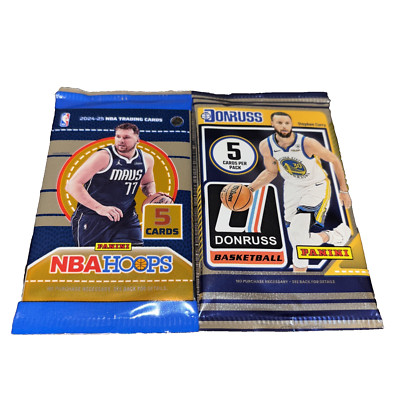 2024-25 Panini Nba Hoops-5 Card Pk & 24-25 Donruss Basketball-5 Card Pk-FreeShip