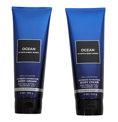 Lot of 2 Bath & Body Works Ocean Men's Body Cream