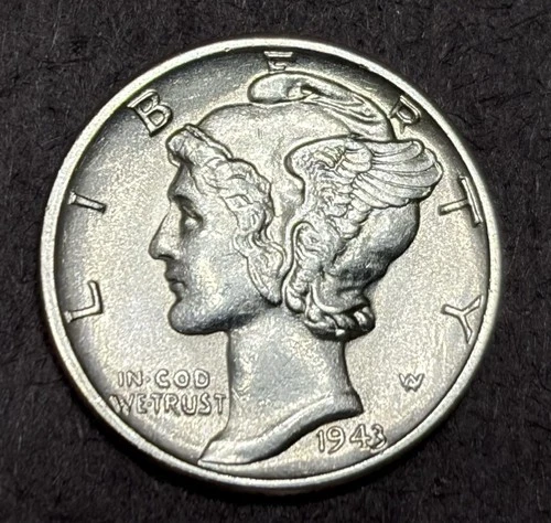 1943-P Mercury Dime - BU Uncirculated - 90% Silver - C