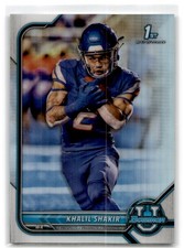 2021-22 Bowman University #1 Khalil Shakir Chrome Refractors Boise State Broncos