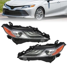 Headlight For 2018 2019 2020 Toyota Camry XLE XSE Full LED HeadLamp Pair
