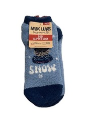 MUK LUKS Women's Cozy Slipper Socks Blue Size 6/10
