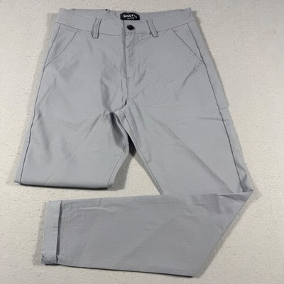 Gingtto Mens Slim Fit Chino Pants Light Gray Stretch Trousers 30W 28L