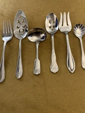 (6) Pc Hostess Serving Set Wallace 18/10 Stainless Flatware HOTEL (rare pattern