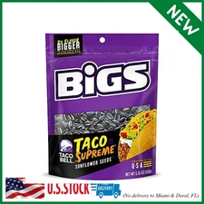 BIGS Sunflower Seeds, Taco Bell Taco Supreme Flavor, 5.35 oz. (Pack of 12)
