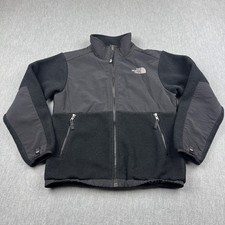The North Face Jacket Boys Medium 10-12 Black Denali Fleece Full Zip Outdoors