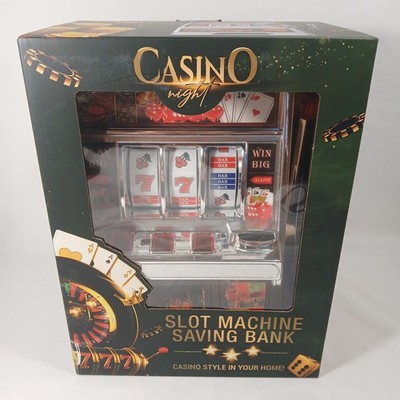 Casino Night Jumbo Slot Machine Saving Bank. Vegas Style Decorative Piggy Bank.