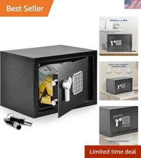 Electronic Safe Box | Heavy Duty 12.2’’ x 7.8’’ Lockbox | Digital Keypad Code...