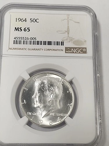 1964 NGC MS 65 KENNEDY HALF DOLLAR MS 65