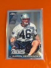 2010 Topps Chrome #C87 Aaron Hernandez Rookie Card New England Patriots, Florida. rookie card picture