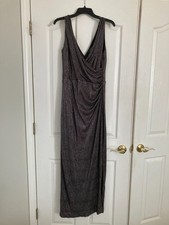 ralph lauren evening dress 12 bronze sleeveless v-neck
