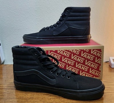 VANS Sk8-HI Mens Suede High Top Skate Shoes, Triple Black, Blackout Size 8.5 