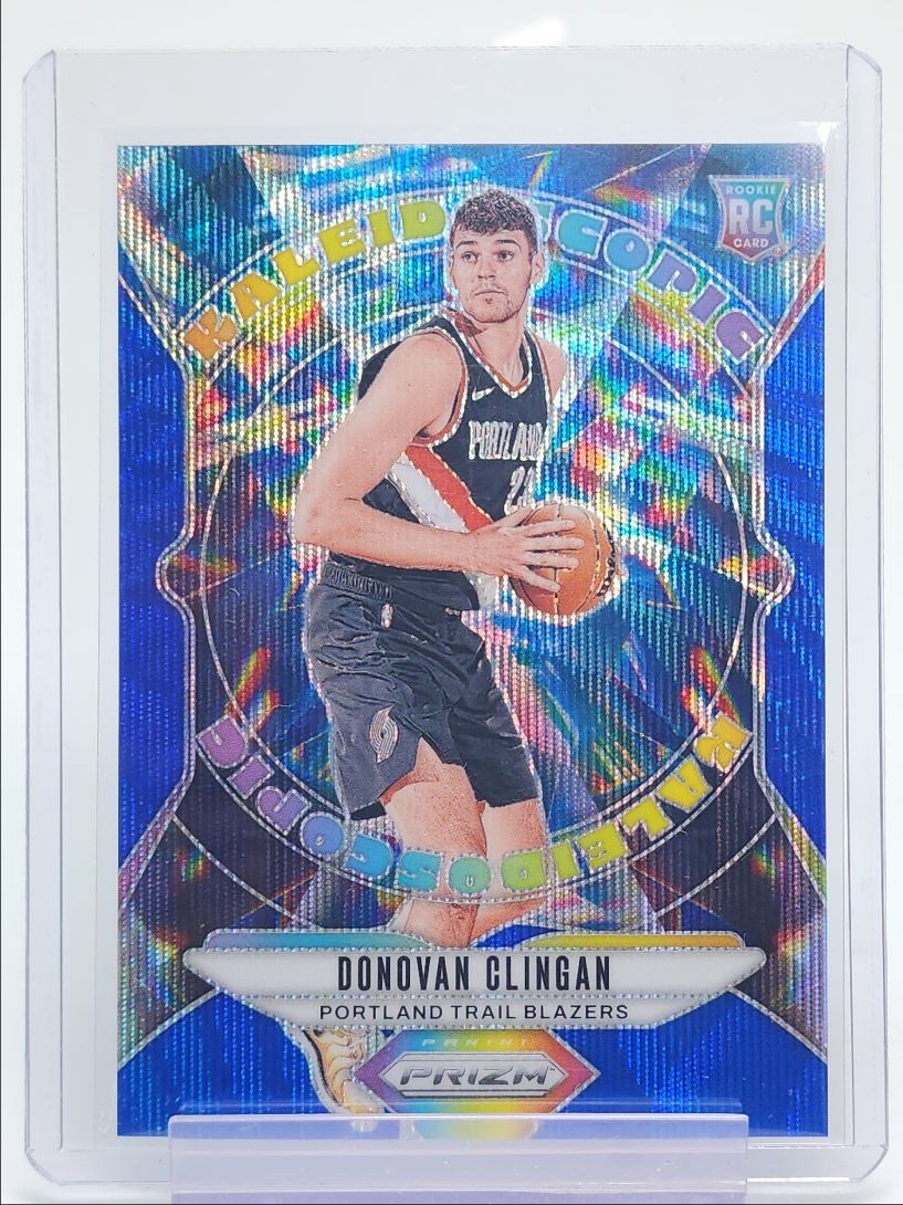 DONOVAN CLINGAN 2024-25 PRIZM KALEIDOSCOPIC ROOKIE BLUE WAVE RC /175 Q4925