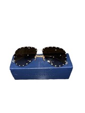 Louis Vuitton Z0914U Studded Aviator Sunglasses Gold Brown  Case Authentic