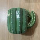 Jade Pottery Cactus Mug 6 1/8”x4”x5” Bright Colors Flawless — photo 1