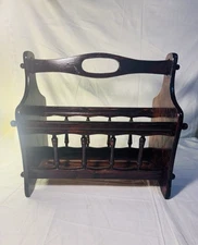 Vintage MCM Spindle Wooden Magazine Rack/Newspaper Holder