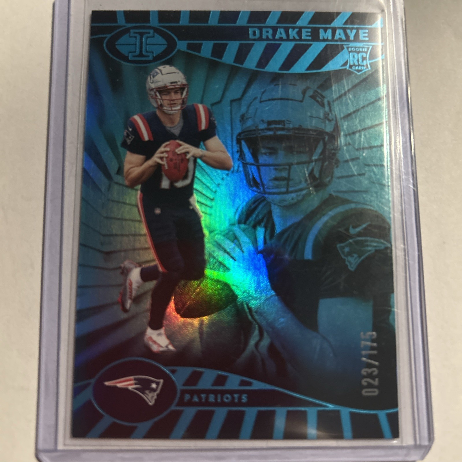 2024 Panini Illusions - Drake Maye #59 Trophy Collection Teal /175 (RC)