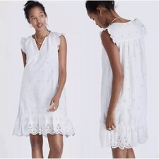 Madewell White Eyelet Garden Dress XS