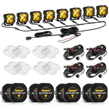 8Pcs AUXBEAM 3" LED Driving Pods Work Light Bar Spot Fog Offroad Ditch Lights