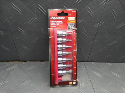 #ad Husky 3 8 in. Drive Tamper Proof Torx Bit Socket Set HTPTXBS8PCSR 8 Piece $16.99