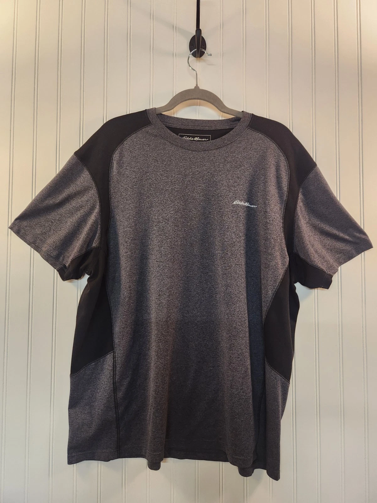 Eddie Bauer Men Gray Performance Breathable Active Shirt Size XL Workout Gym Run