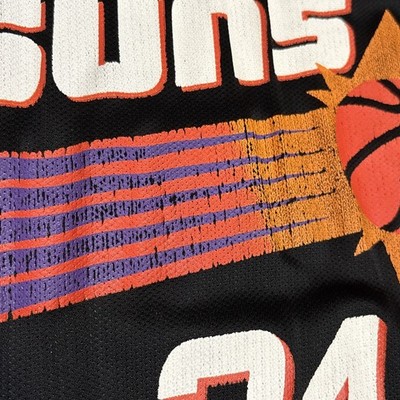 Vtg 90s Champion Charles Barkley #34 Phoenix Suns Black Sunburst