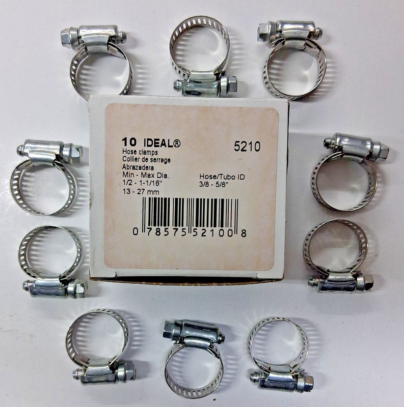 1/2" to 1-1/16" Ideal-Tridon hose clamps 10 box