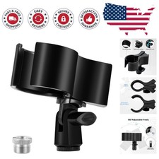 Versatile Adjustable Microphone Holder for Condenser  Cordless Mics 1.26-2.3"