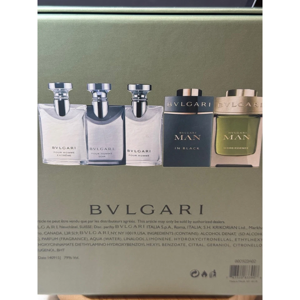 Bvlgari • Pour Homme • Colección Miniatura • Juego • 5 Salpicaduras • Nuevo en Caja Foto 3 de 4