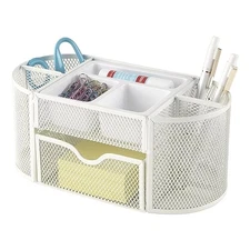 OFFICE DEPOT BRAND MESH OVAL DESK ORGANIZER, 4-1/8"H X 9-1/4"W - Scratch & Dent
