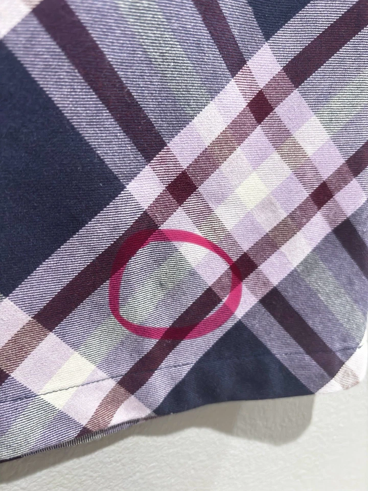 Brooks Brothers Girls Size 5 Purple Plaid Short Sleeve Dress NWT Fleece Preppy - Image 3 of 4