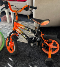 Strike 12 Kids Bike 12in Wheels Stabilisers Orange/Black Caliper Brakes