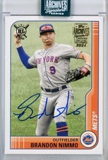 2024 Topps Archives Signature Brandon Nimmo 2021 Topps Big /33