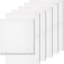 6 Pack Temporary Light Filtering Paper Shades for Windows,Paper Pleated Blinds w