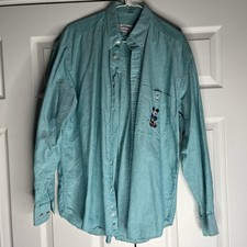 Vintage Mickey Mouse Button Down Shirt Size M 39-40 Walt Disney World WDW 1990s