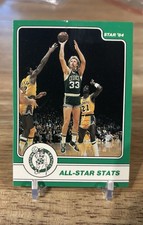 THE STAR CO. 1984-85 STAR LARRY BIRD #6 BOSTON CELTICS LAST 11 ROY'S CARD