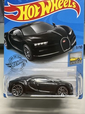 2020 Hot Wheels Black  16 Bugatti Chiron Error Variation No Tampo Graphics