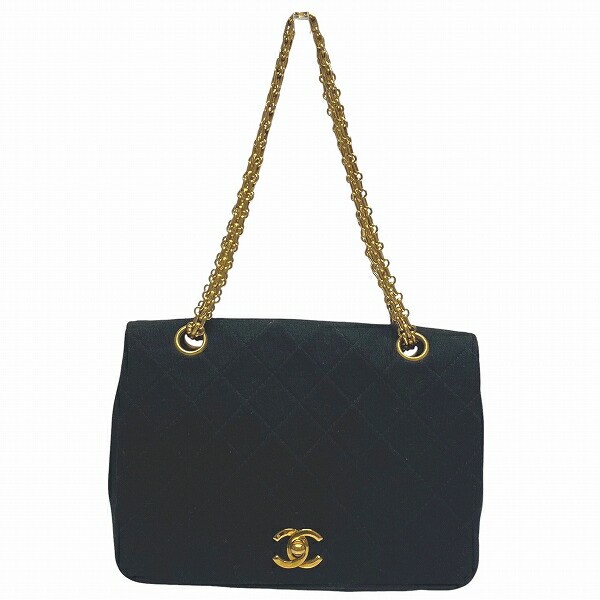 Chanel Matelasse Cotton Jersey Double Chain Shoulder Bag