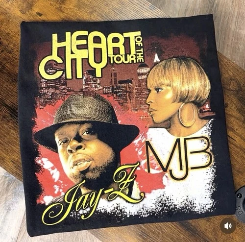 J Dilla Jay Z Rap Tee Vintage Shirt Mens XL Mary J Blige RAR 2000s vintage concert t-shirt, vintage, size XL, single stitch, B+ condition