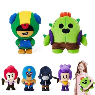 25CM Brawl Stars Game Plush Anime Doll Cartoon Toy Fluffy Stuffed Dolls Gift
