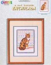 Color Charts A CAT CALLED ENCHILADA Cross Stitch Chart Leaflet Only folk motifs