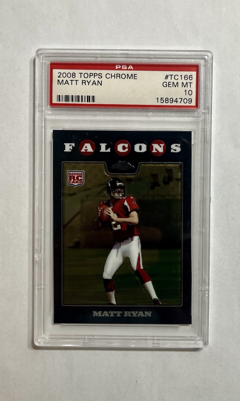 Matt Ryan 2008 Topps Chrome #TC166 Atlanta Falcons RC Rookie Card PSA 10