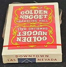 Vintage Golden Nugget Red Playing Card Deck Las Vegas Gambling Hall Part SEALED
