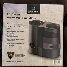 Pelonis 1.2 Gallon Warm Mist Humidifier - Bla...