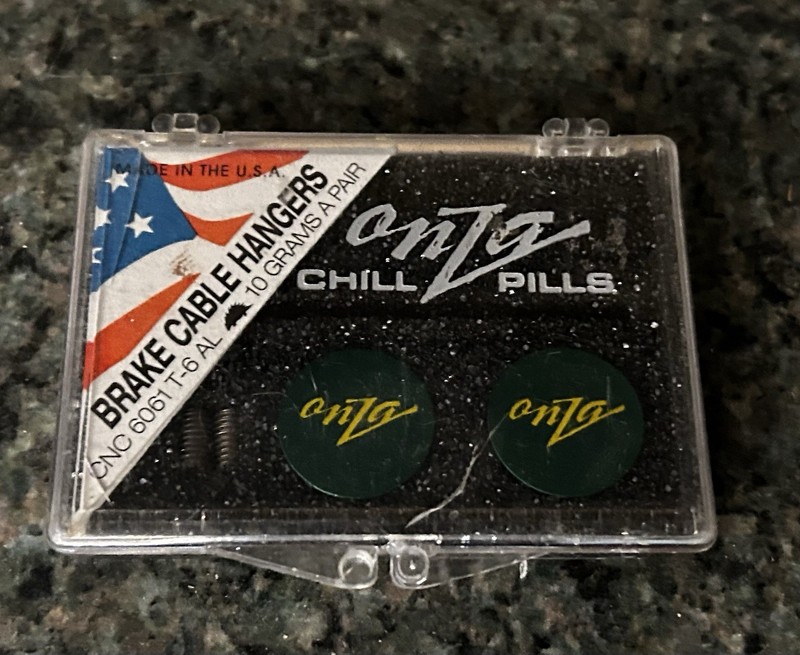 Onza Chill Pills Cantilever Brake Cable Hanger Carrier Set Green NOS Vintage MTB