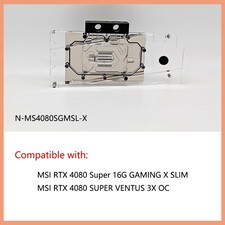 Granzon GPU Water Block Use for MSI RTX 4080 Super GAMING X SLIM N-MS4080SGMSL-X