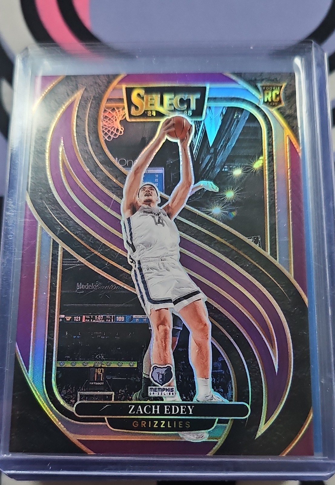2024-25 Panini Select - Premier Level Zach Edey #192 Purple Prizm /99 (RC)